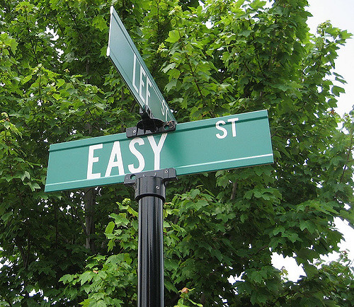 Veiskilt Easy street
